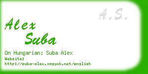alex suba business card